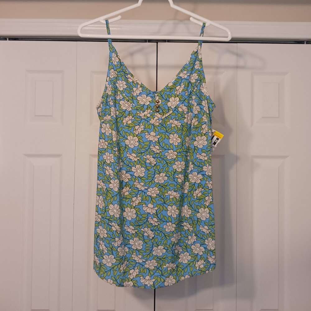 #23 3/$18 - Cabi Green/Blue Tank Top Size XS